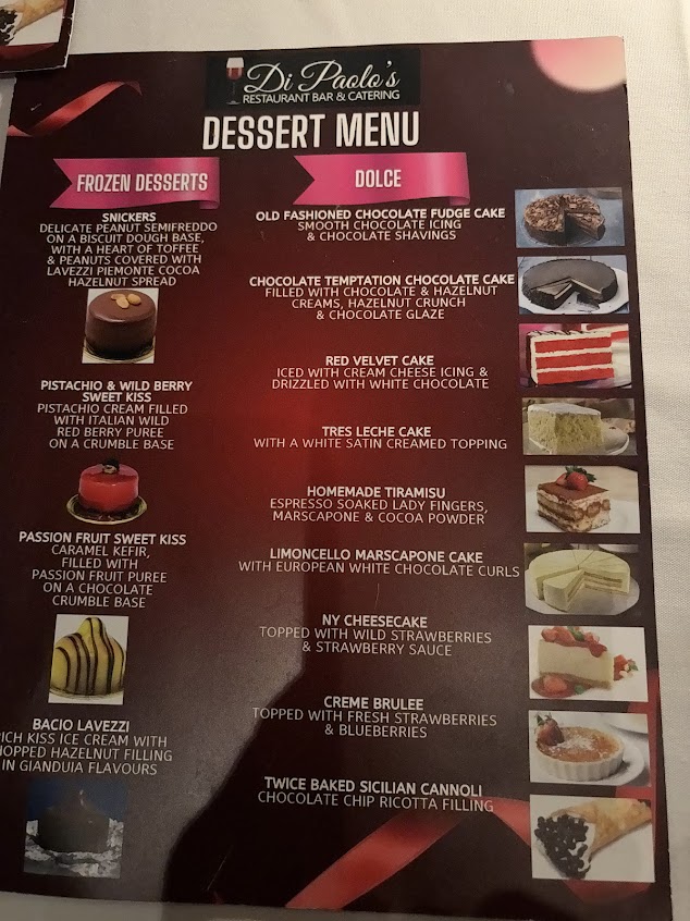 Menu Di Paolos Italian Ristorante - 8