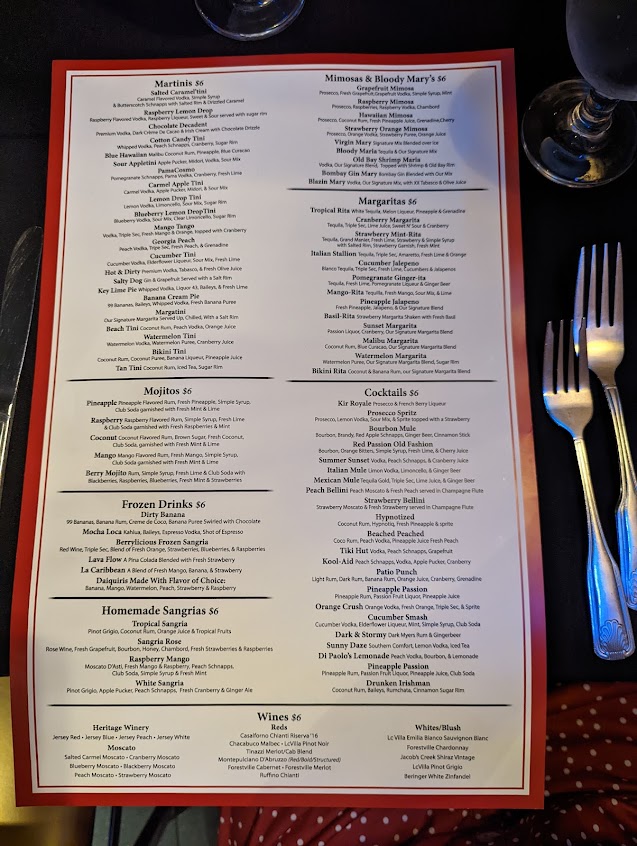 Menu Di Paolos Italian Ristorante - 9