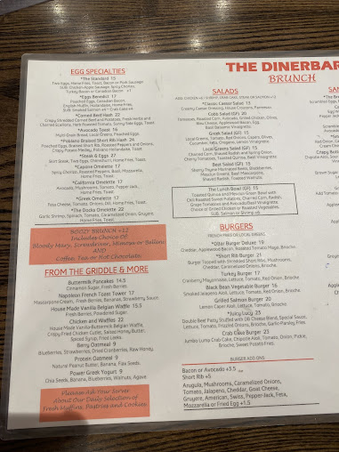 Menu Diner Bar - 2