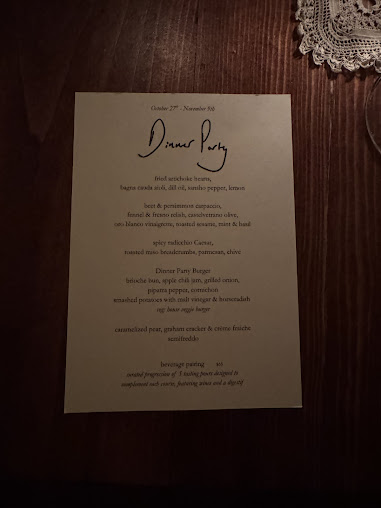 Menu Dinner Party - 0