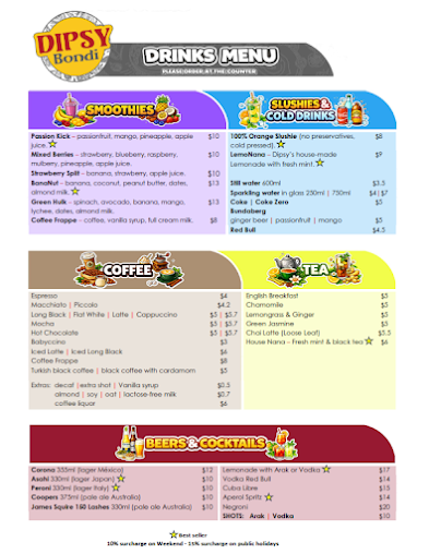 Menu Dipsy Bondi - Hummus Shakshuka & Salad Bar - 3