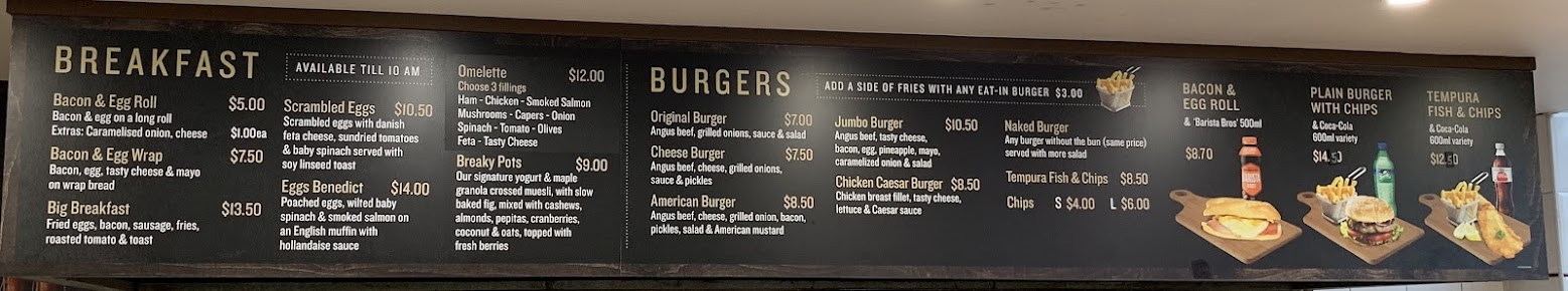 Menu Discovery Cove Cafe - 0