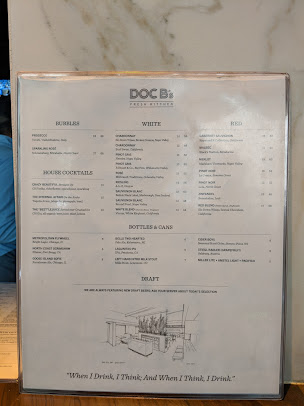 Menu Doc B's Restaurant (Gold Coast) - 2