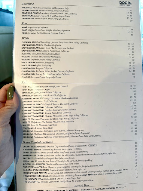 Menu Doc B's Restaurant - 1