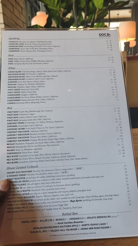 Menu Doc B's Restaurant - 5