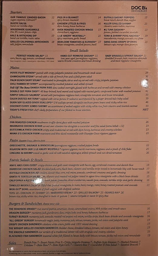 Menu Doc B's Restaurant - 7