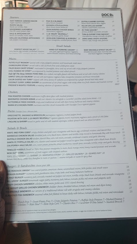 Menu Doc B's Restaurant - 8