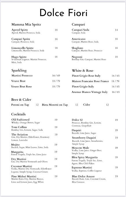 Menu Dolce Fiori - 1