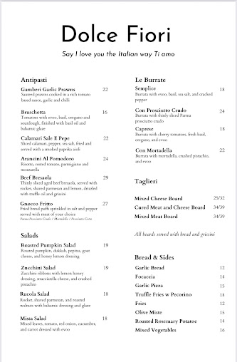 Menu Dolce Fiori - 5