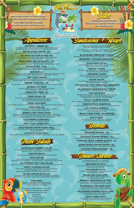Menu Dolphin Tiki Bar Grill - 2