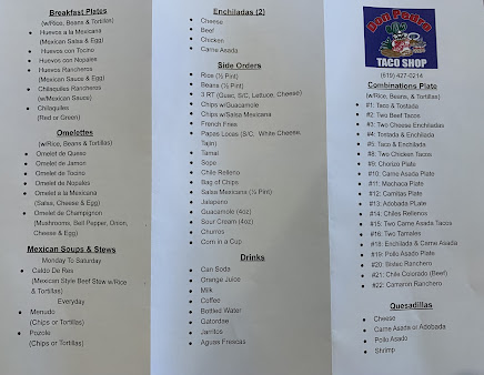 Menu Don Pedro Taco Shop - 8