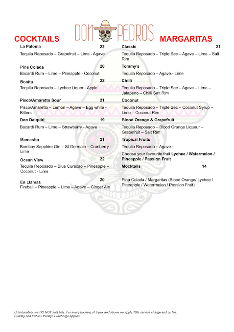 Menu Don Pedros Bondi - 2