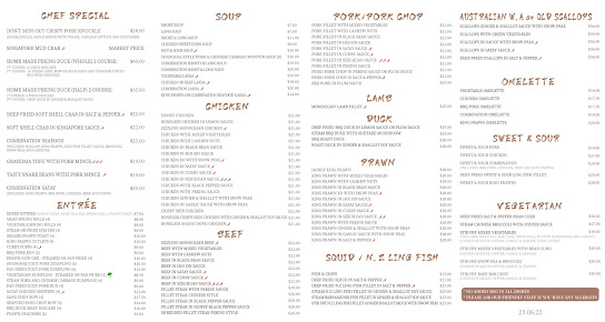 Menu Don't Miss Out Chinese Cuisine - 2