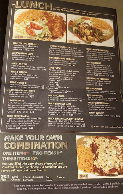 Menu Dos Marias Mexican Bar & Grill - 8