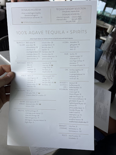 Menu Dosalas Latin Kitchen Tequila Bar - 1