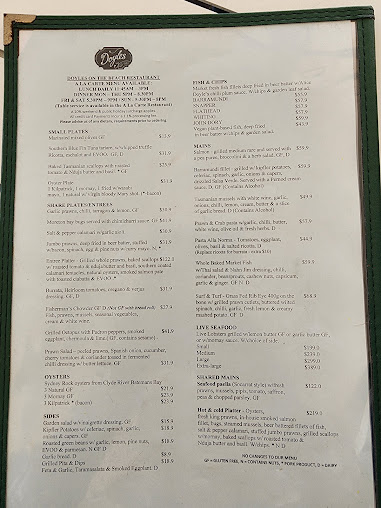 Menu Doyles On The Beach - 1