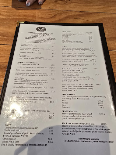 Menu Doyles On The Beach - 3