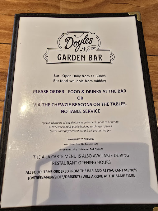 Menu Doyles On The Beach - 9