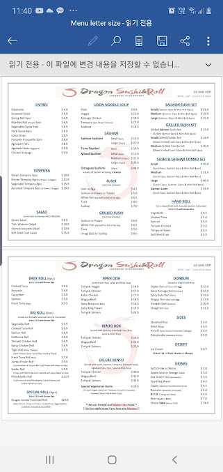 Menu Dragon Sushi & Roll - 5
