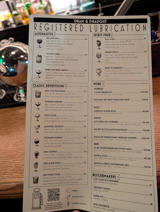 Menu Dram & Draught - 0