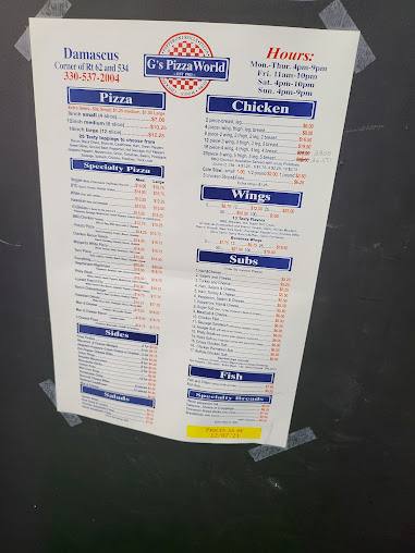 Menu Dudleys Gs Pizza World - 3