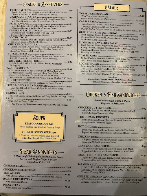 Menu Duffer's Restaurant & Old Fashioned Ice Cream Parlor - 8