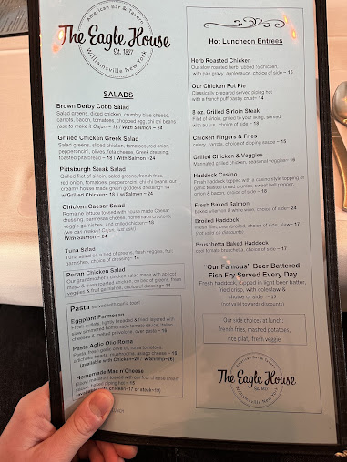 Menu Eagle House Restaurant - 0