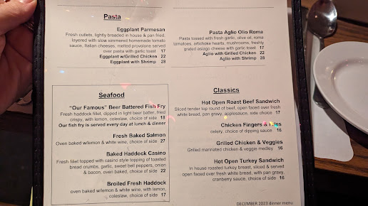 Menu Eagle House Restaurant - 4