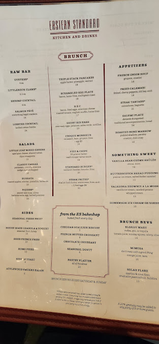 Menu Eastern Standard Kitchen And Drinks - 3