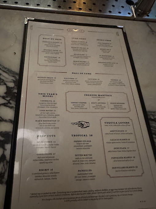 Menu Eastern Standard Kitchen And Drinks - 8