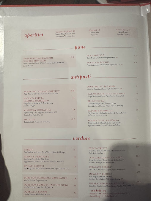 Menu Eataly - 0