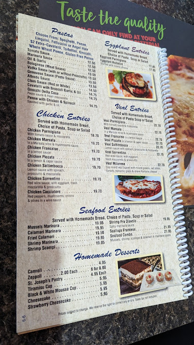 Menu Edison Pizza & Italian Restaurant - 1