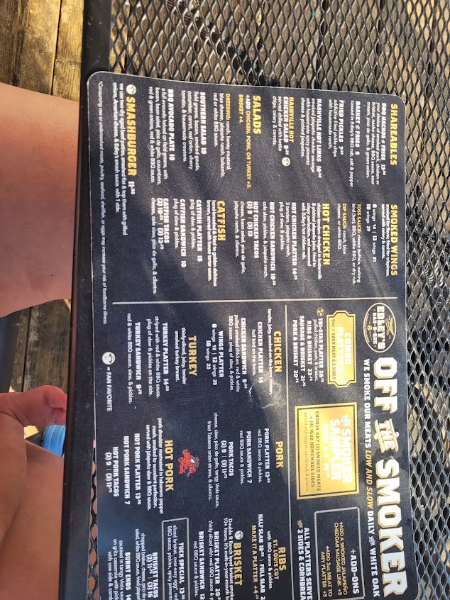 Menu Edleys Bar B Que Chattanooga - 4