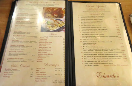 Menu Eduardo's Mexican Restaurant - 1