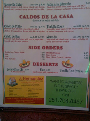 Menu Eduardo's Mexican Restaurant - 7