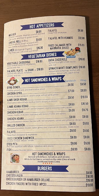 Menu Efes Mediterranean Gril - 0