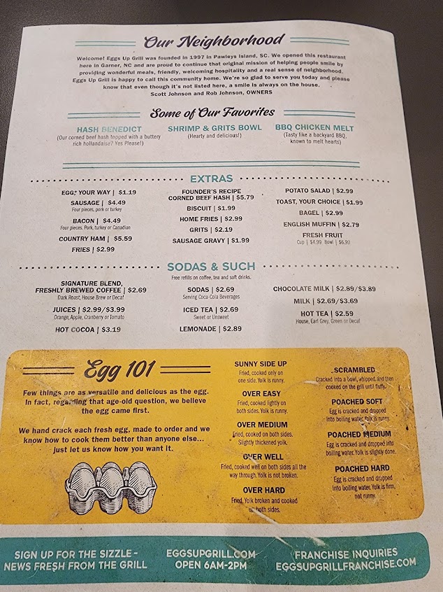Menu Eggs Up Grill - 13
