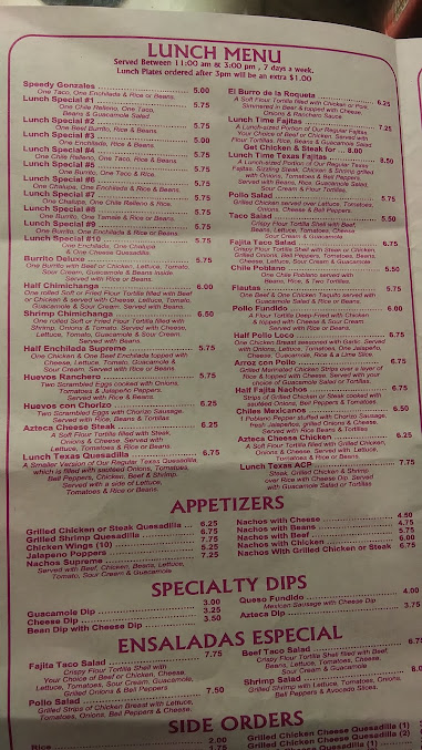 Menu El Azteca - 1