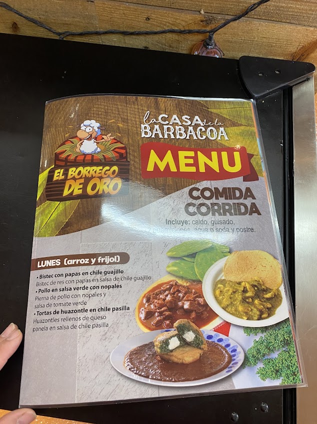 Menu El Borrego De Oro - 0