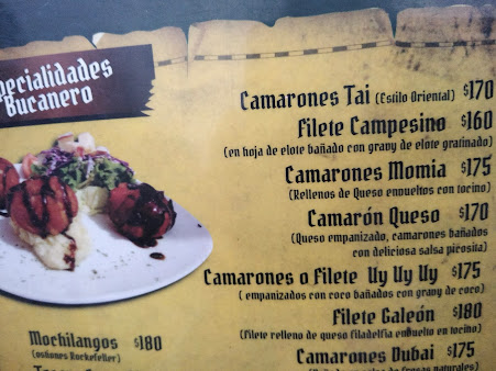 Menu El Bucanero Sea Food Bar - 0