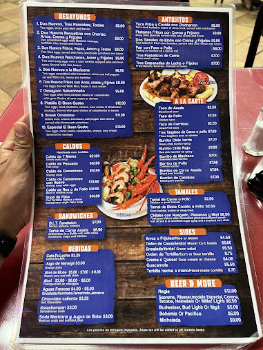Menu El Buen Gusto Restaurant - 1