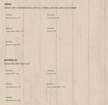 Menu El Corral Mexican Grill & Bar - 2