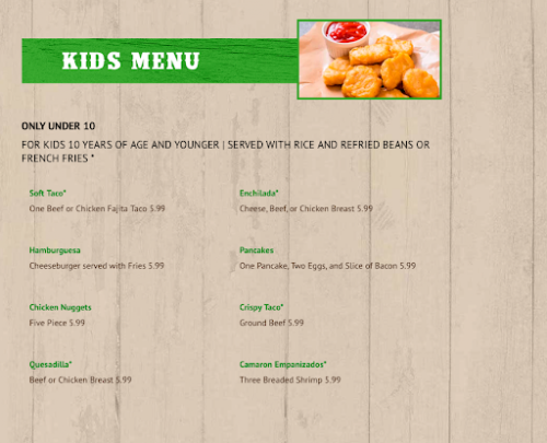 Menu El Corral Mexican Grill & Bar - 7