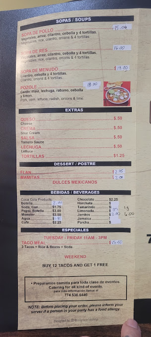 Menu El Dorado Mexican Grill - 0