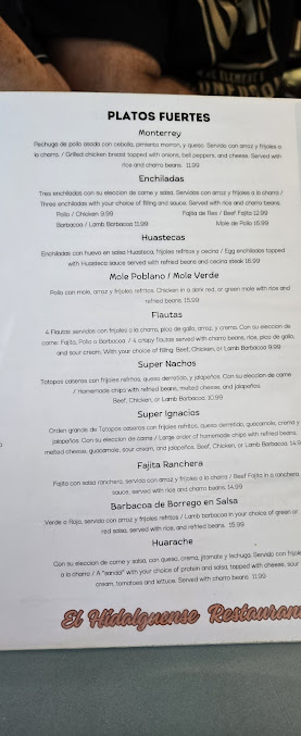 Menu El Hidalguense - 4