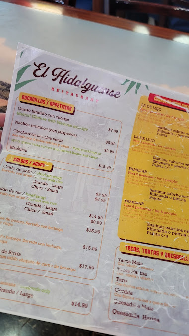 Menu El Hidalguense - 6