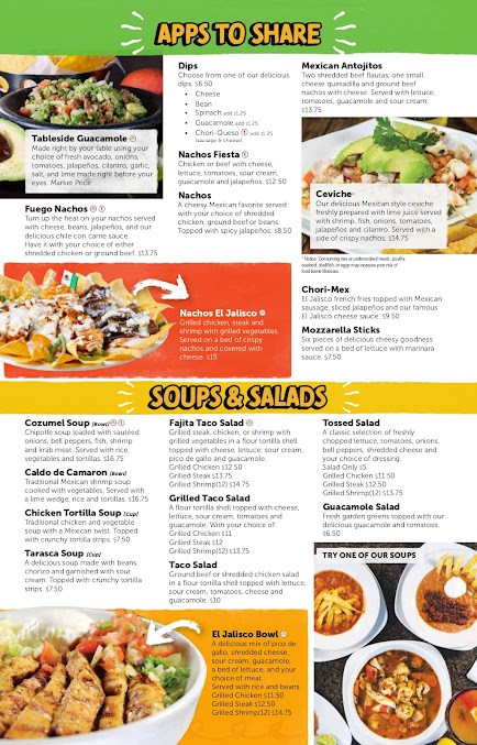 Menu El Jalisco Kerry Forest - 7