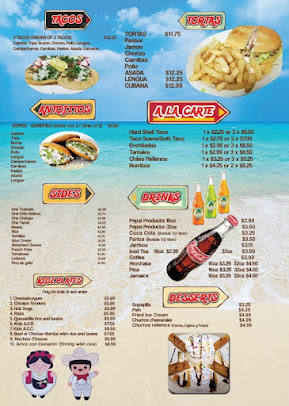 Menu El Jarocho Mexican Restaurant Inc - 1