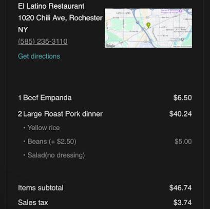 Menu El Latino Restaurant - 1