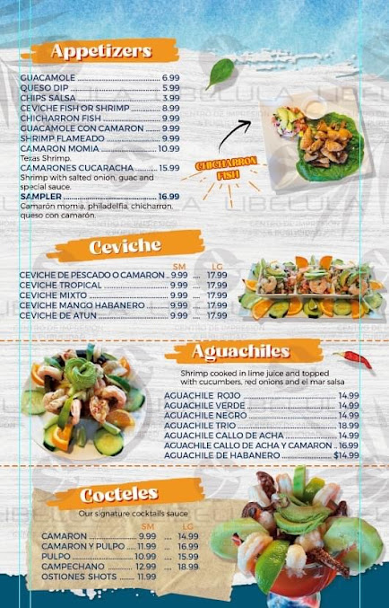 Menu El Mar Seafood Grill And Bar - 0